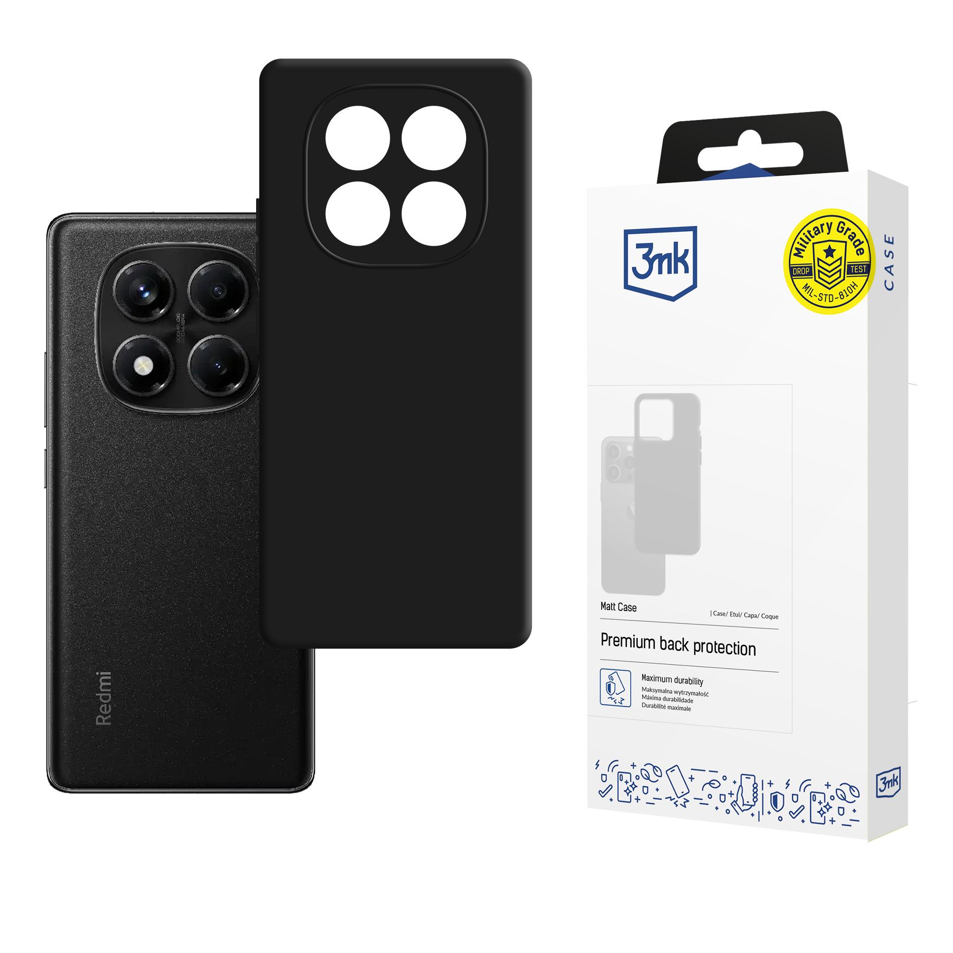 3mk matt skal till Xiaomi Redmi Note 14 Pro 4G – matt svart