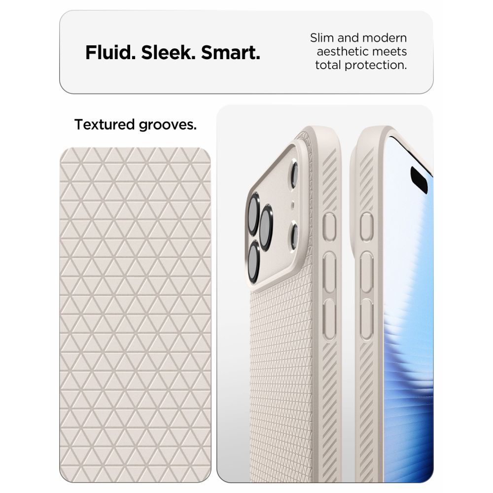 Spigen Liquid Air-etui til iPhone 18 Pro / 17 Pro – Titanium