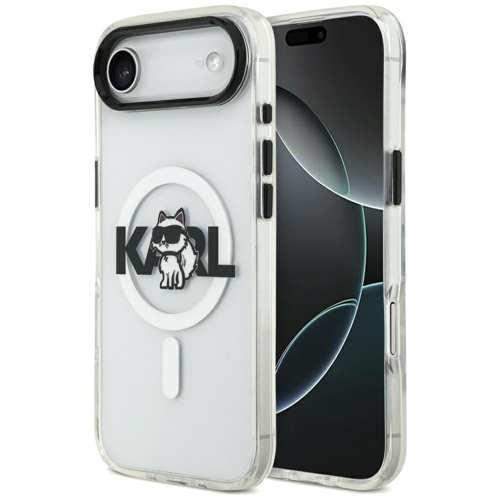 Karl Lagerfeld IML Choupette Sketch Logo MagSafe iPhone Air-fodral – genomskinligt
