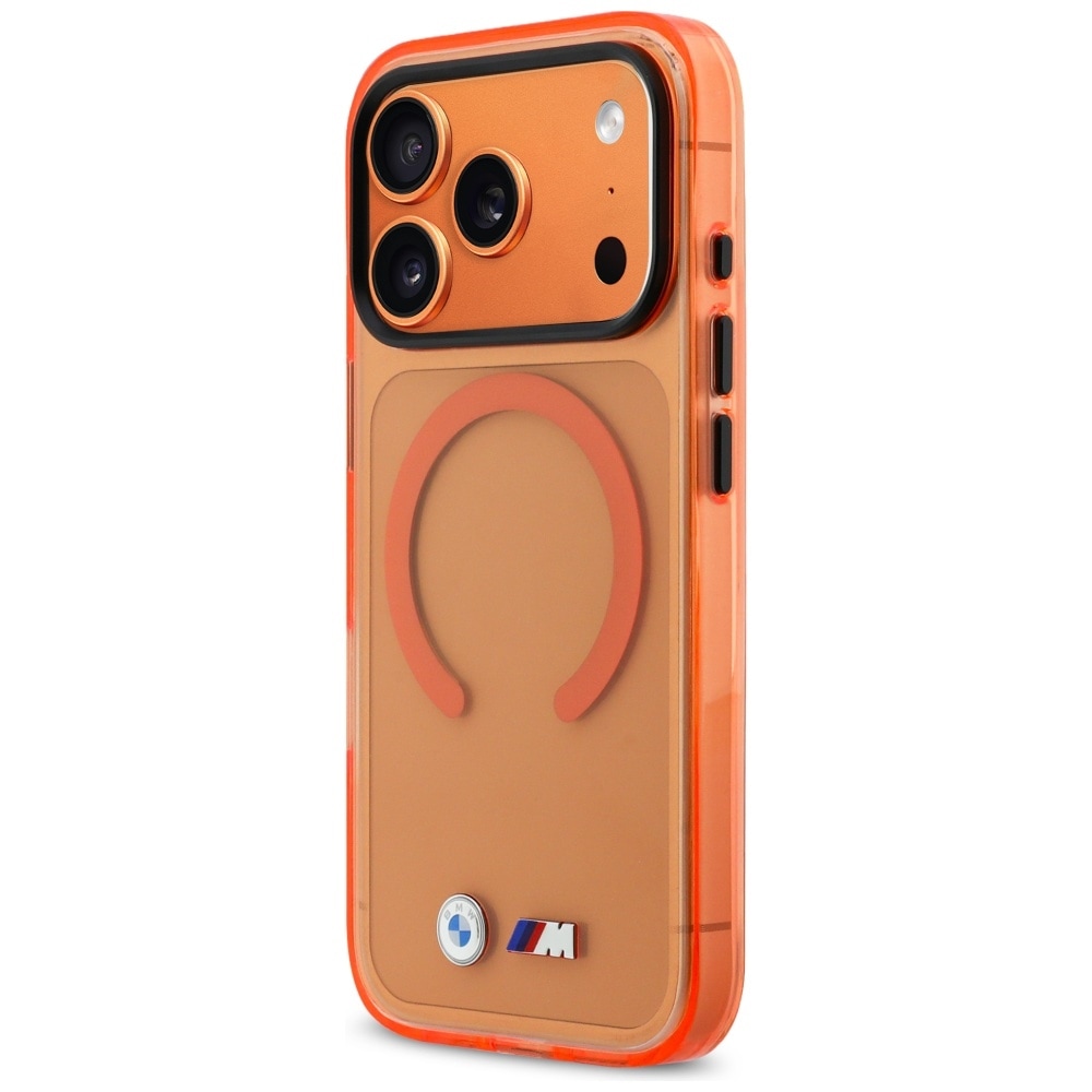 BMW M IML-metal-logoer, MagSafe-etui til iPhone 17 Pro Max – Pro Orange