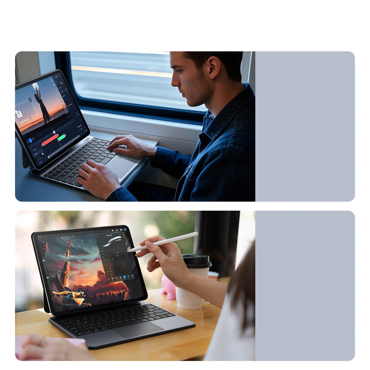 Dux Ducis (MK-serien) tastaturtaske til iPad Pro 13" (2024) – sort