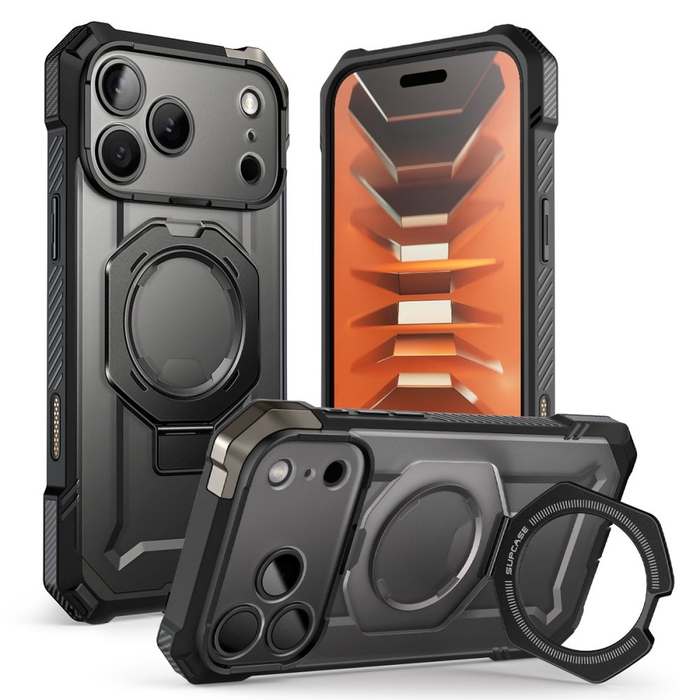 Supcase UB Grip Mag MagSafe-fodral för iPhone 18 Pro / 17 Pro – Svart