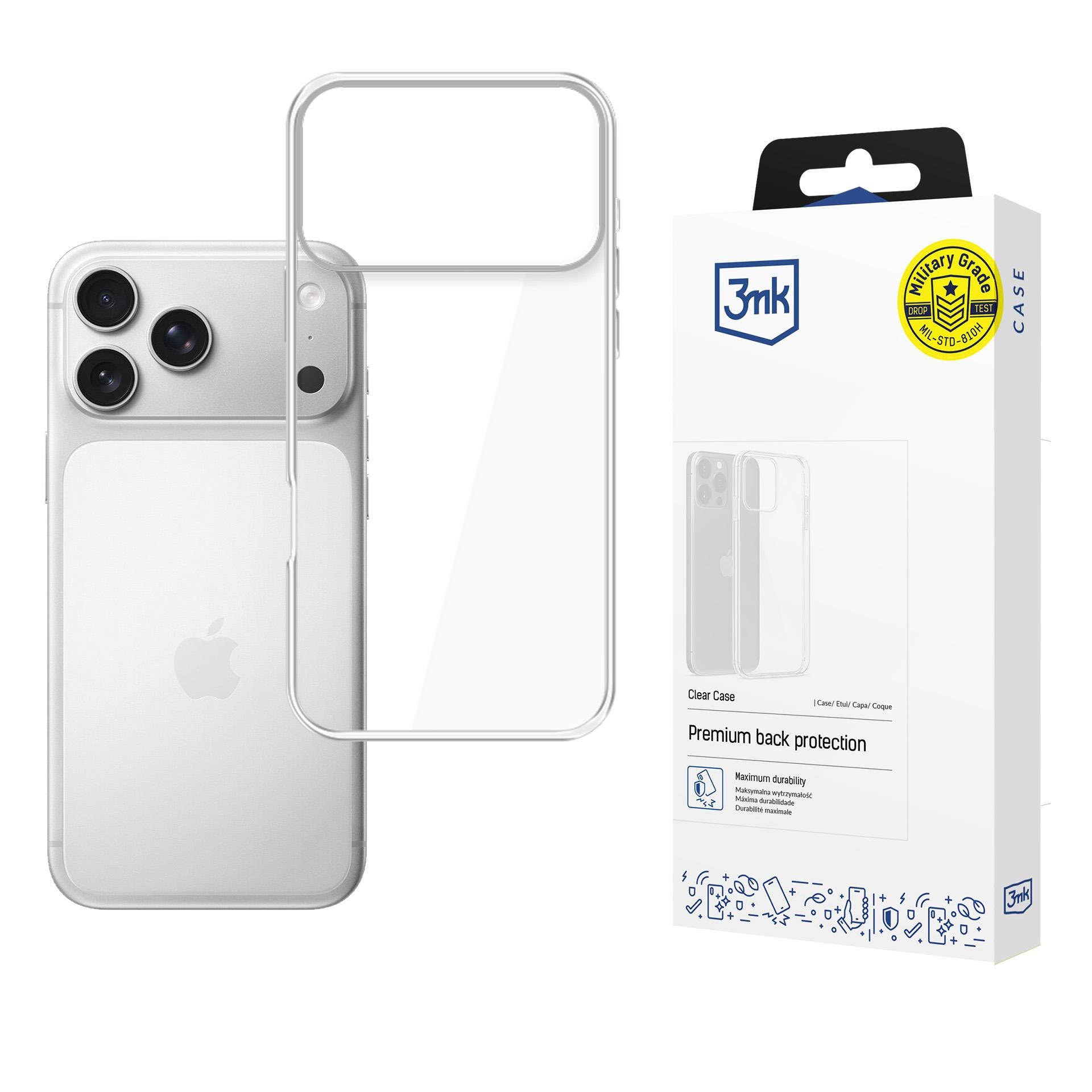 3mk genomskinligt skal för Apple iPhone 17 Pro Max – transparent