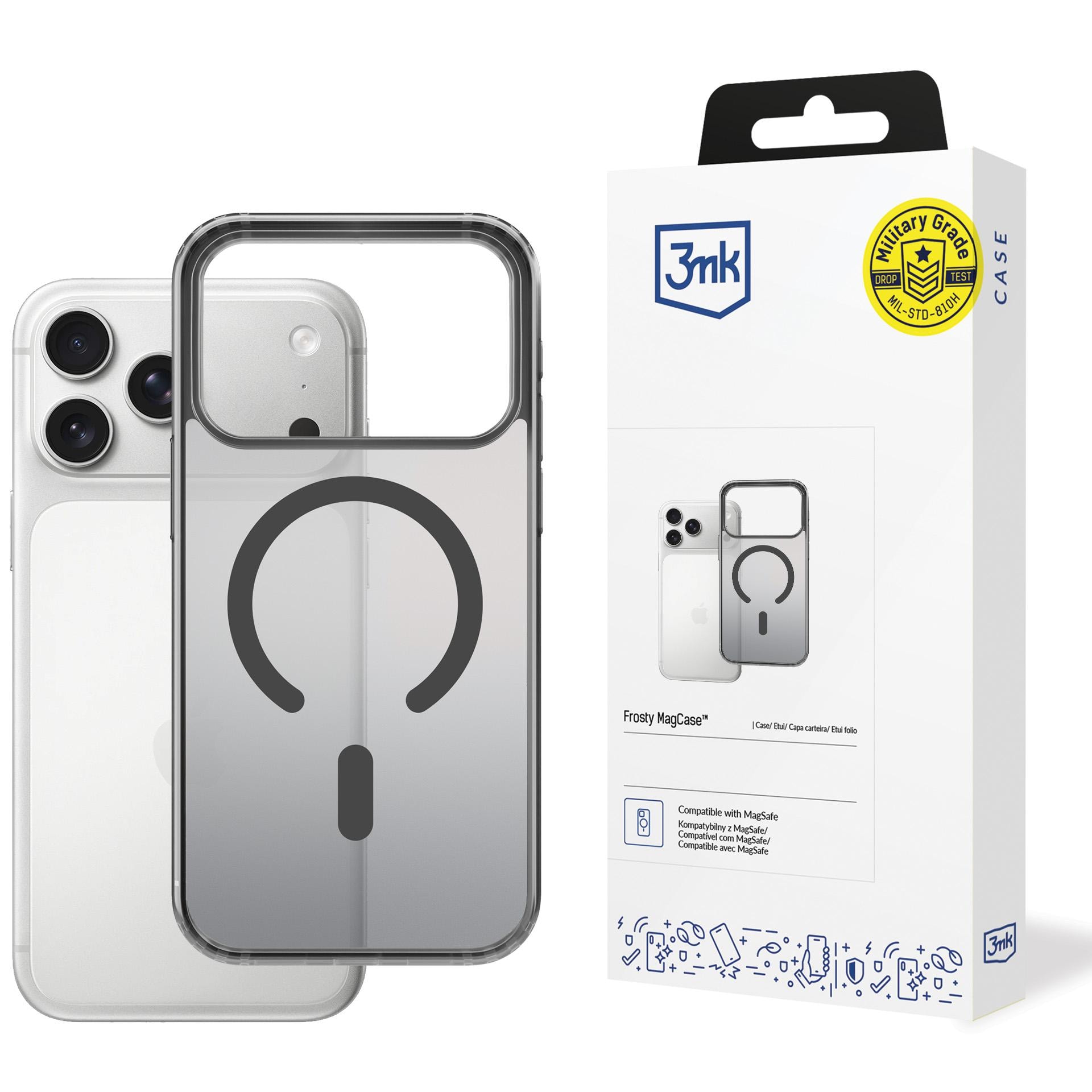 3mk Frosty MagCase för iPhone 17 Pro Max – Svart