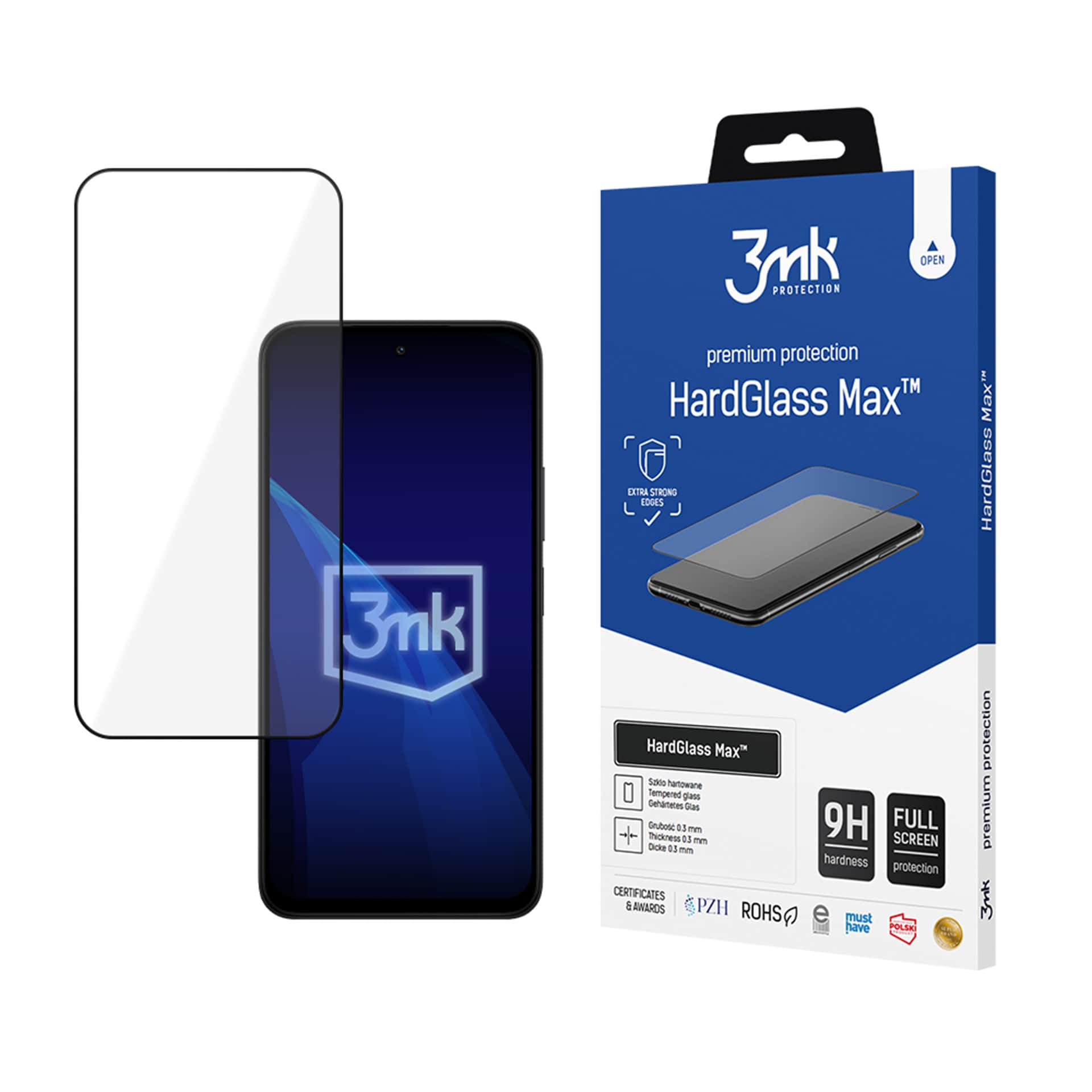 3mk HardGlass svart härdat glas till Xiaomi Redmi Note 15 4G / 5G