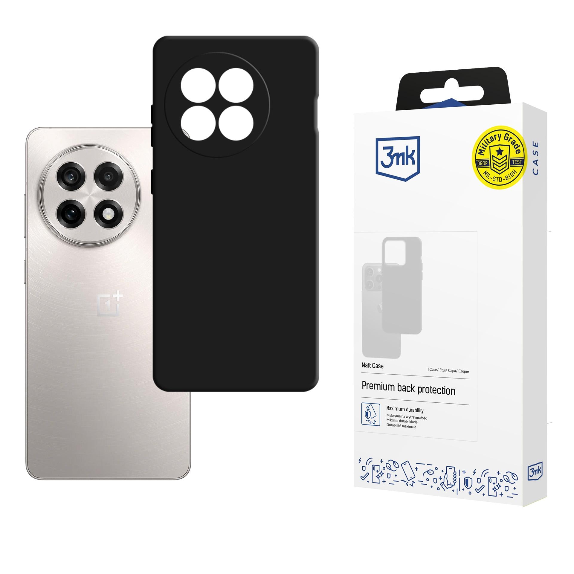 3mk matt skal för OnePlus 13R/ACE 5 – matt svart