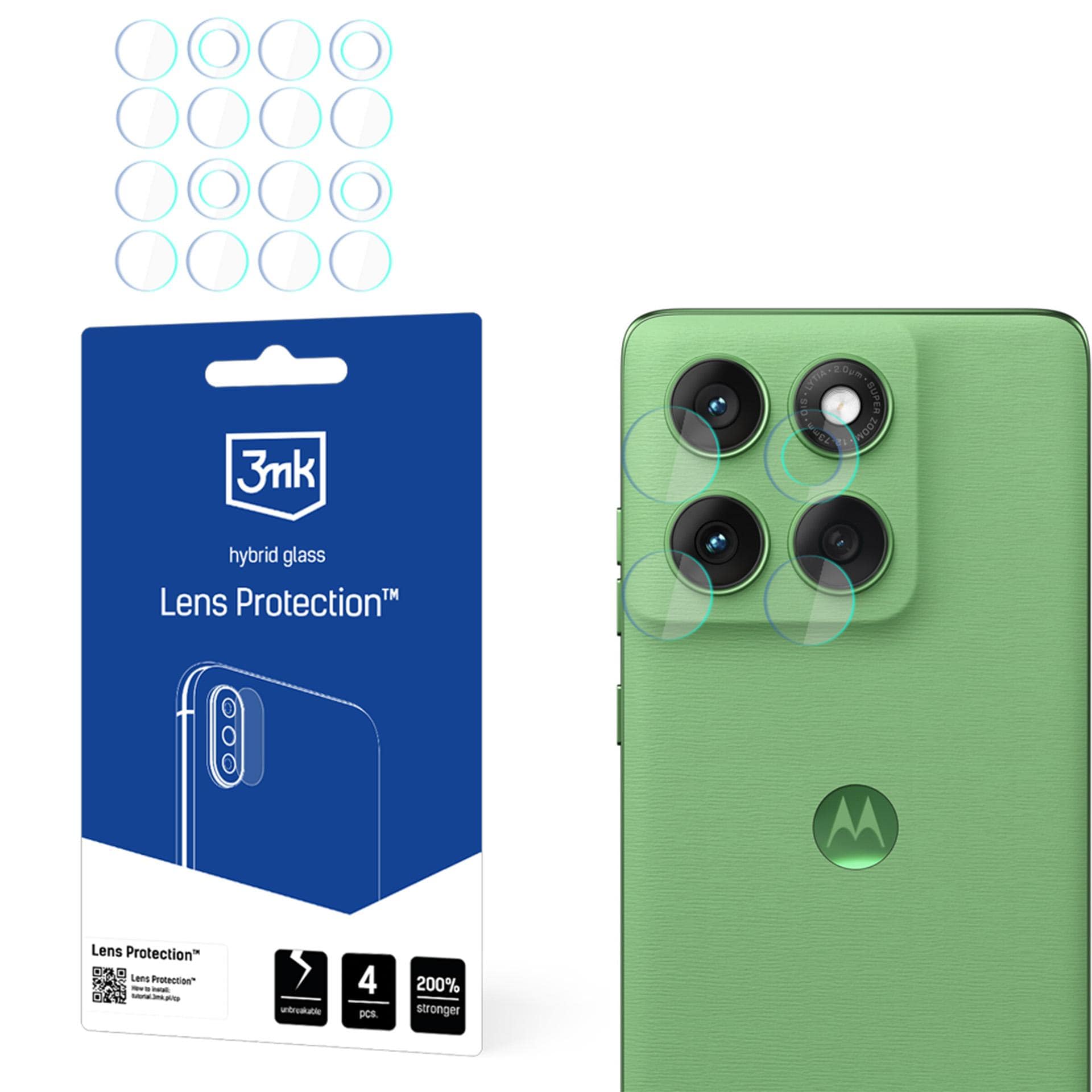 3mk Hybridglas-skydd för kameralinsen på Motorola Edge 60