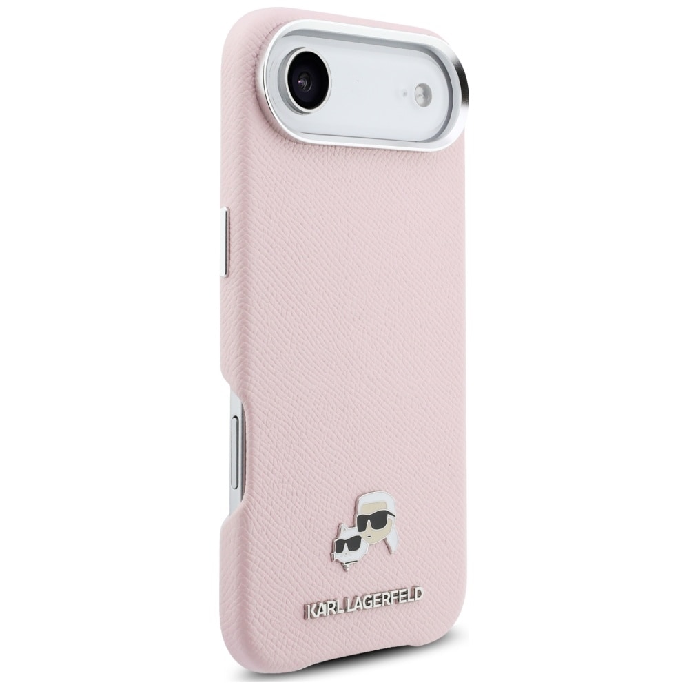 Karl Lagerfeld Karl & Choupette-nåle Saffiano MagSafe iPhone Air-etui – lyserød