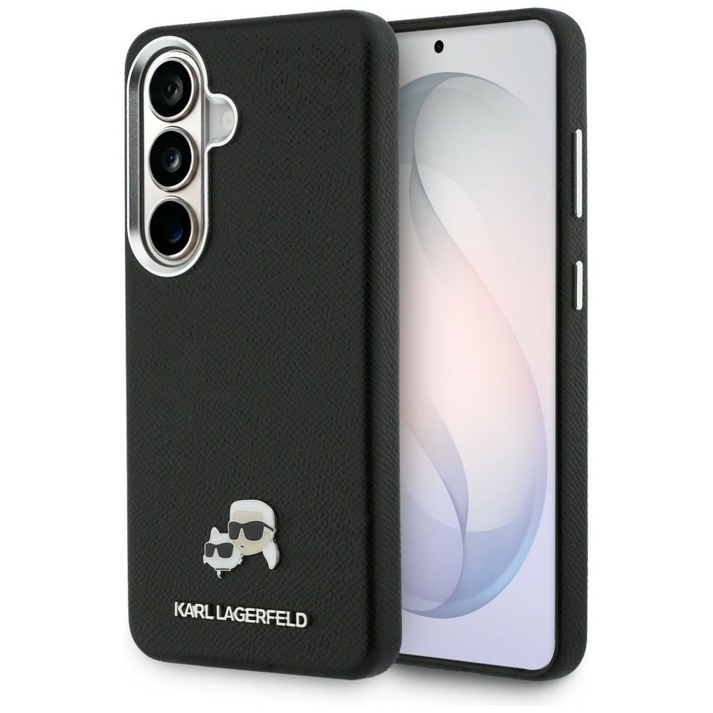 Karl Lagerfeld Saffiano KC Metal Logo MagSafe-fodral för Samsung Galaxy S26, svart