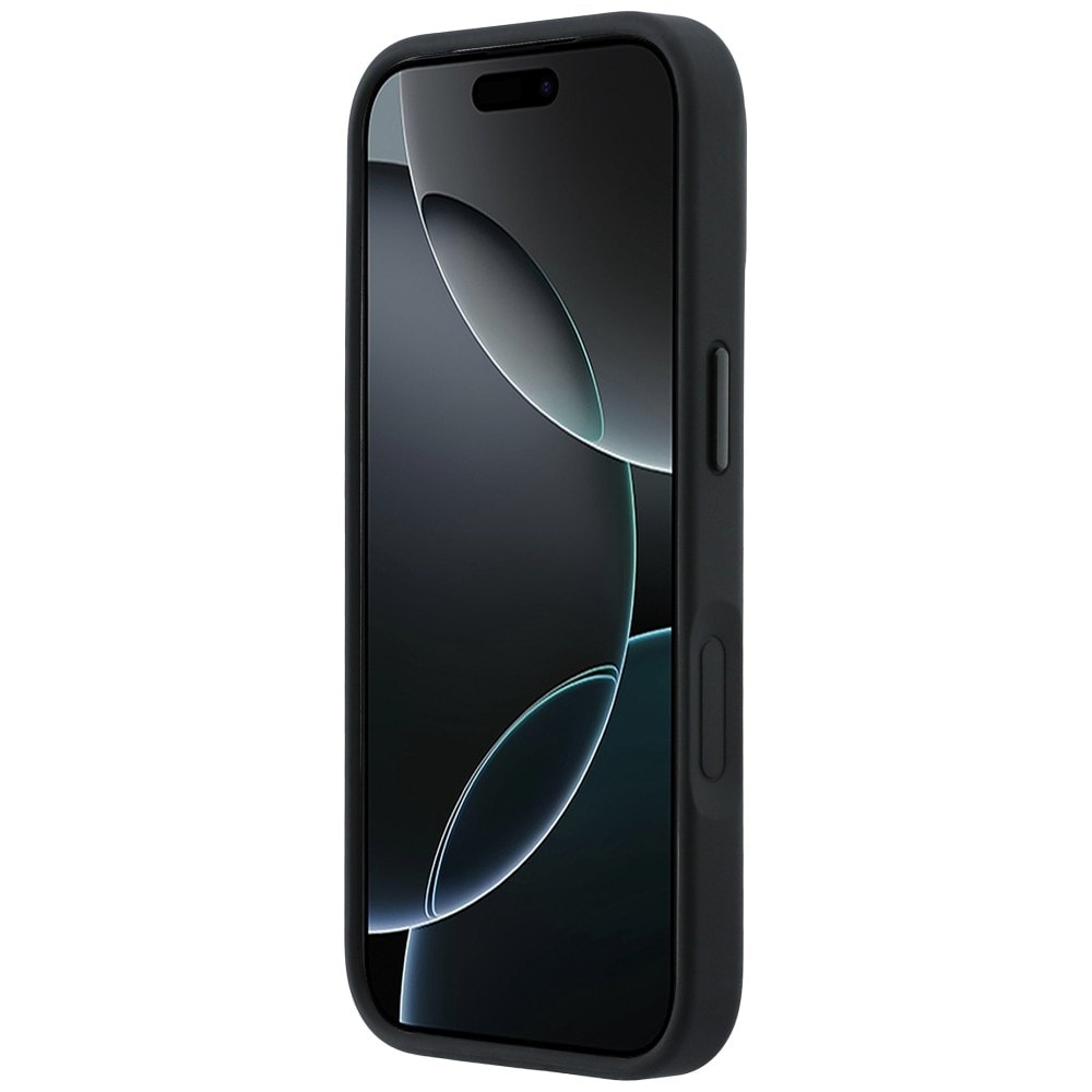 Mercedes-etui i læder med trælook og Curve MagSafe til iPhone 17 Pro Max – sort
