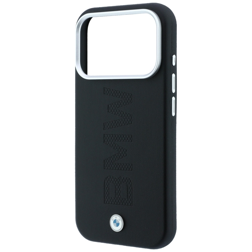 BMW-logo i midten, præget MagSafe-etui til iPhone 17 Pro Max / 18 Pro Max – Sort