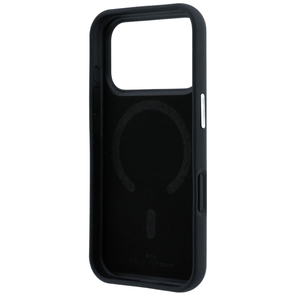 BMW-logo i midten, præget MagSafe-etui til iPhone 17 Pro Max / 18 Pro Max – Sort