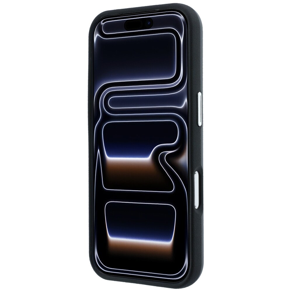 BMW-logo med skråtstillede, præget bogstaver – MagSafe-etui til iPhone 17 Pro Max / 18 Pro Max – Grå