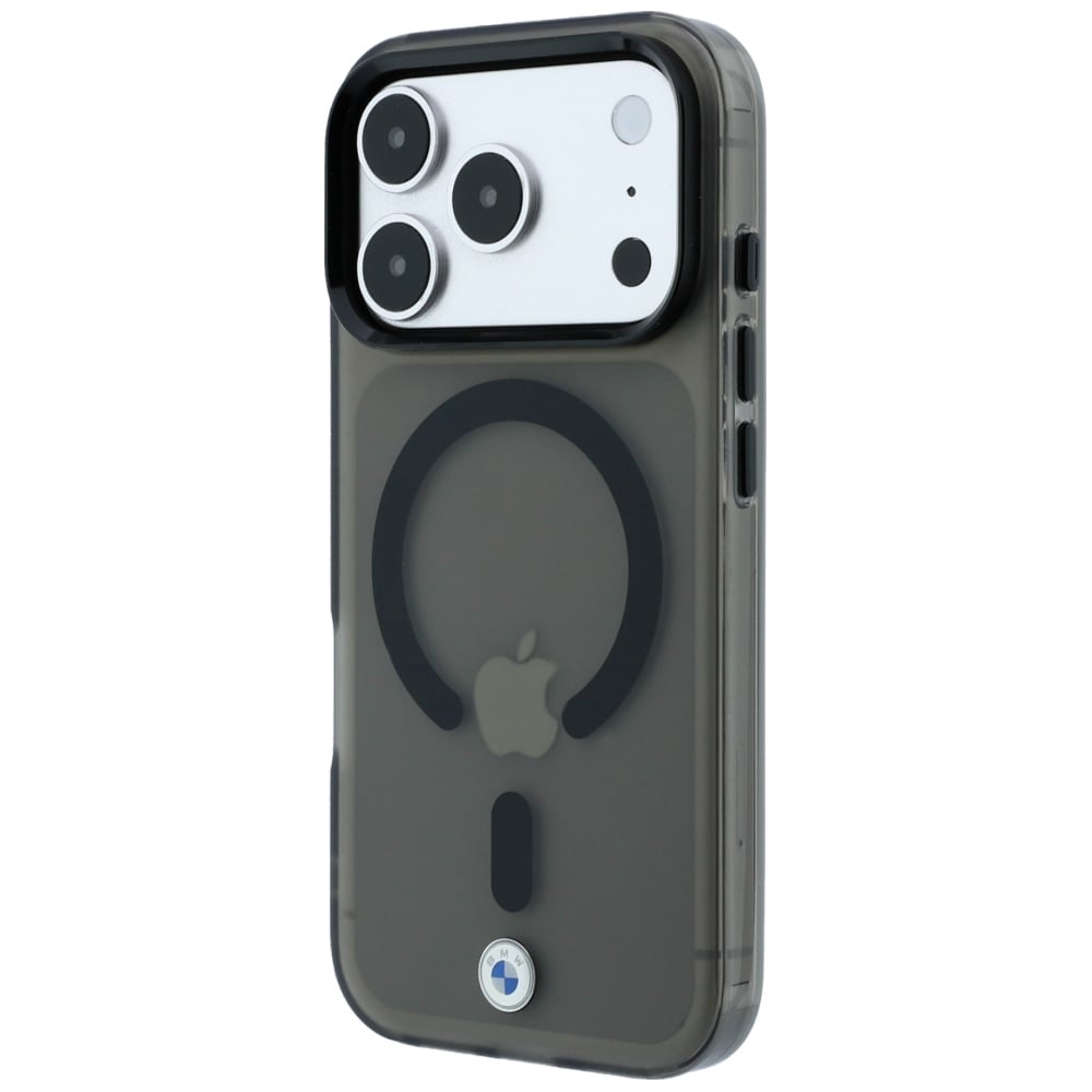 BMW Sign MagSafe-etui med frostet IML og MetalL-logo til iPhone 17 Pro Max / 18 Pro Max – Sort