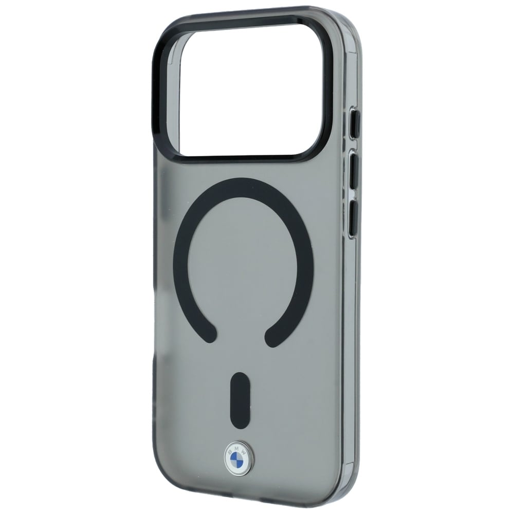BMW Sign MagSafe-etui med frostet IML og MetalL-logo til iPhone 17 Pro Max / 18 Pro Max – Sort