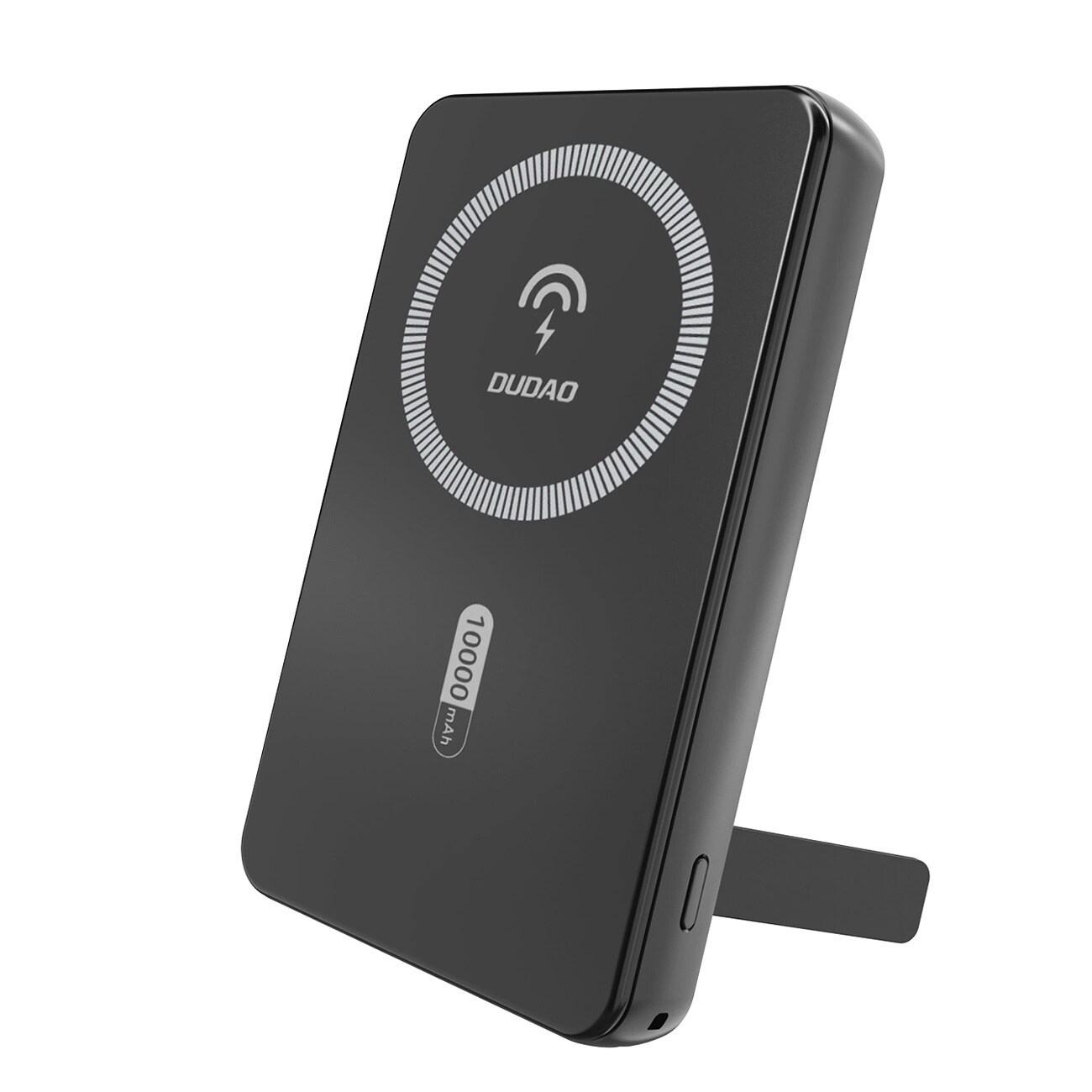 Dudao K14S+ 10 000 mAh 22,5 W magnetisk powerbank USB-A/USB-C, MagSafe, stativ – svart