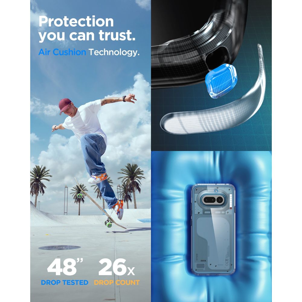 Spigen Ultra Hybrid-etui til Nothing Phone 4A – gennemsigtigt
