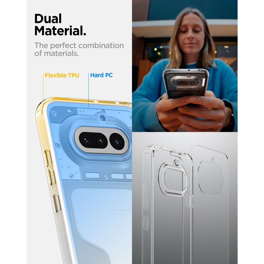 Spigen Ultra Hybrid-etui til Nothing Phone 4A – gennemsigtigt