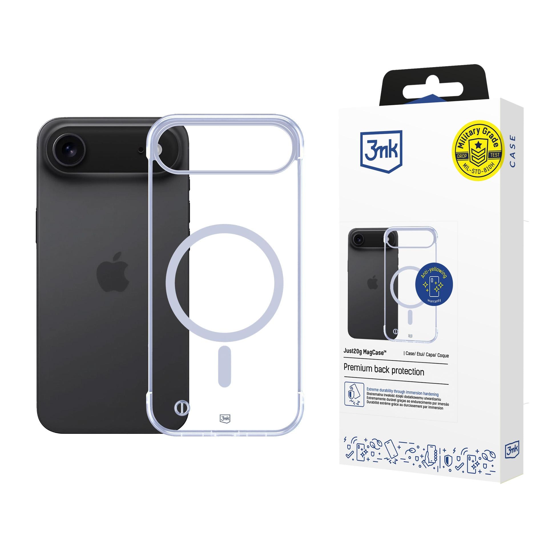 3mk Just20g MagCase til iPhone 17 Air – Gennemsigtig