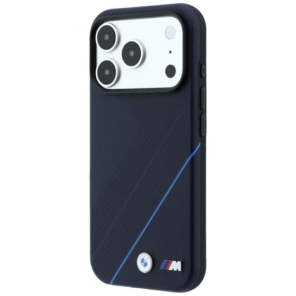BMW M Tire Track Blue Line MagSafe-etui til iPhone 17 Pro Max / 18 Pro Max – marineblå