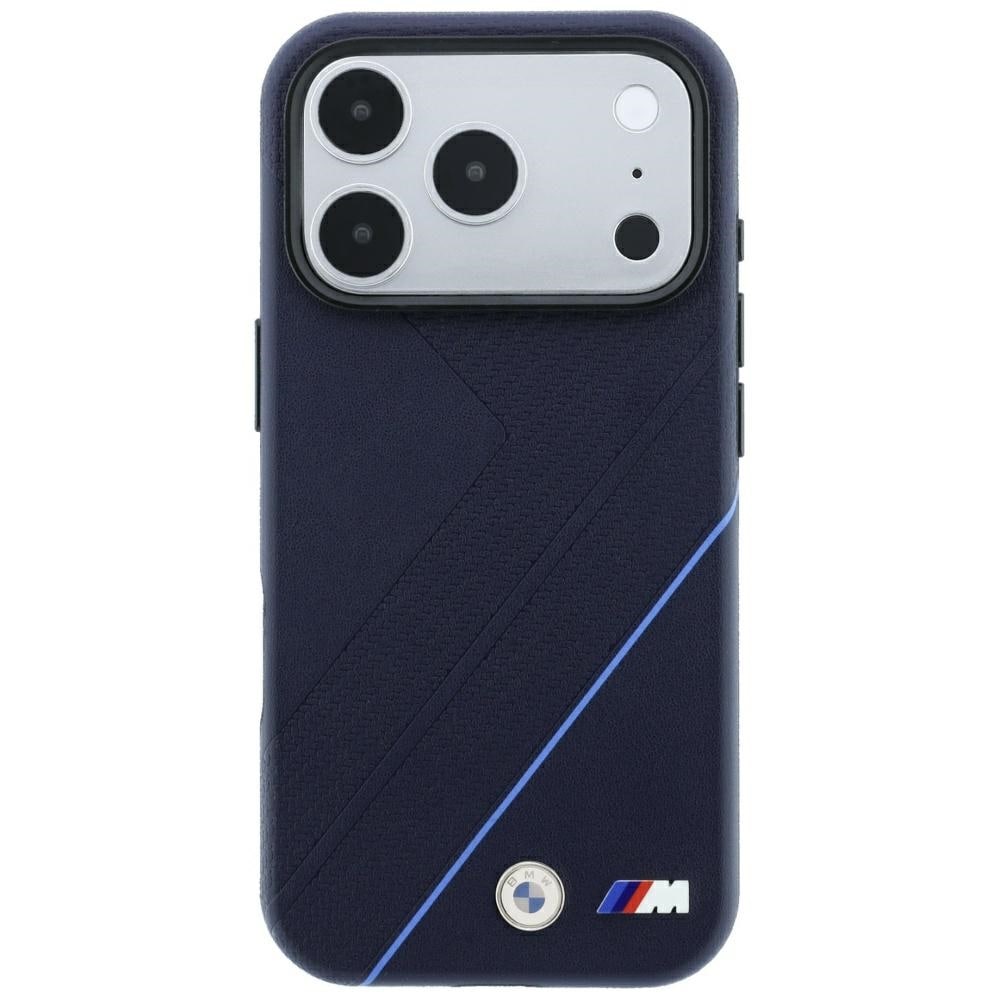 BMW M Tire Track Blue Line MagSafe-etui til iPhone 17 Pro Max / 18 Pro Max – marineblå