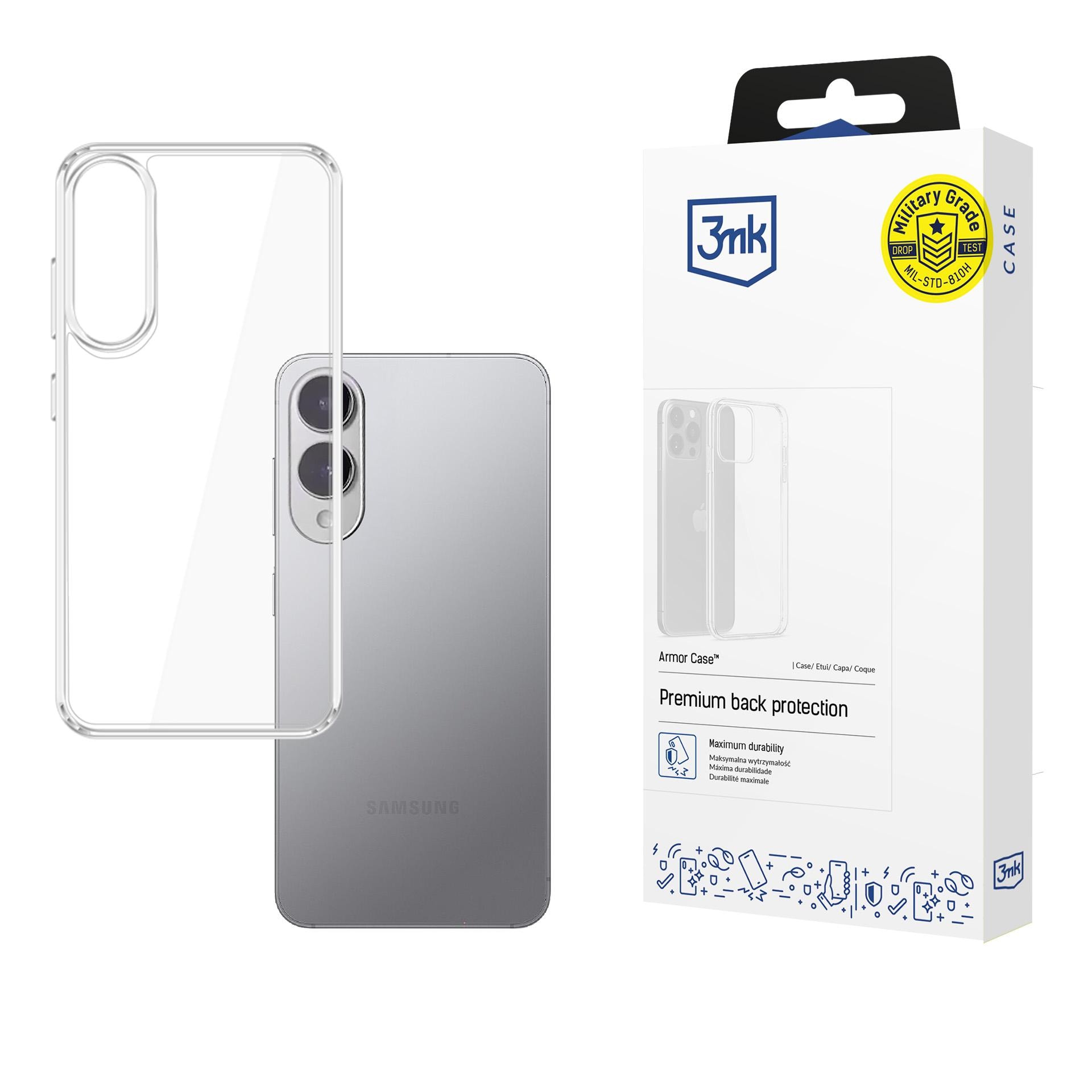3mk Armor-skal till Samsung Galaxy S25 Edge – genomskinligt