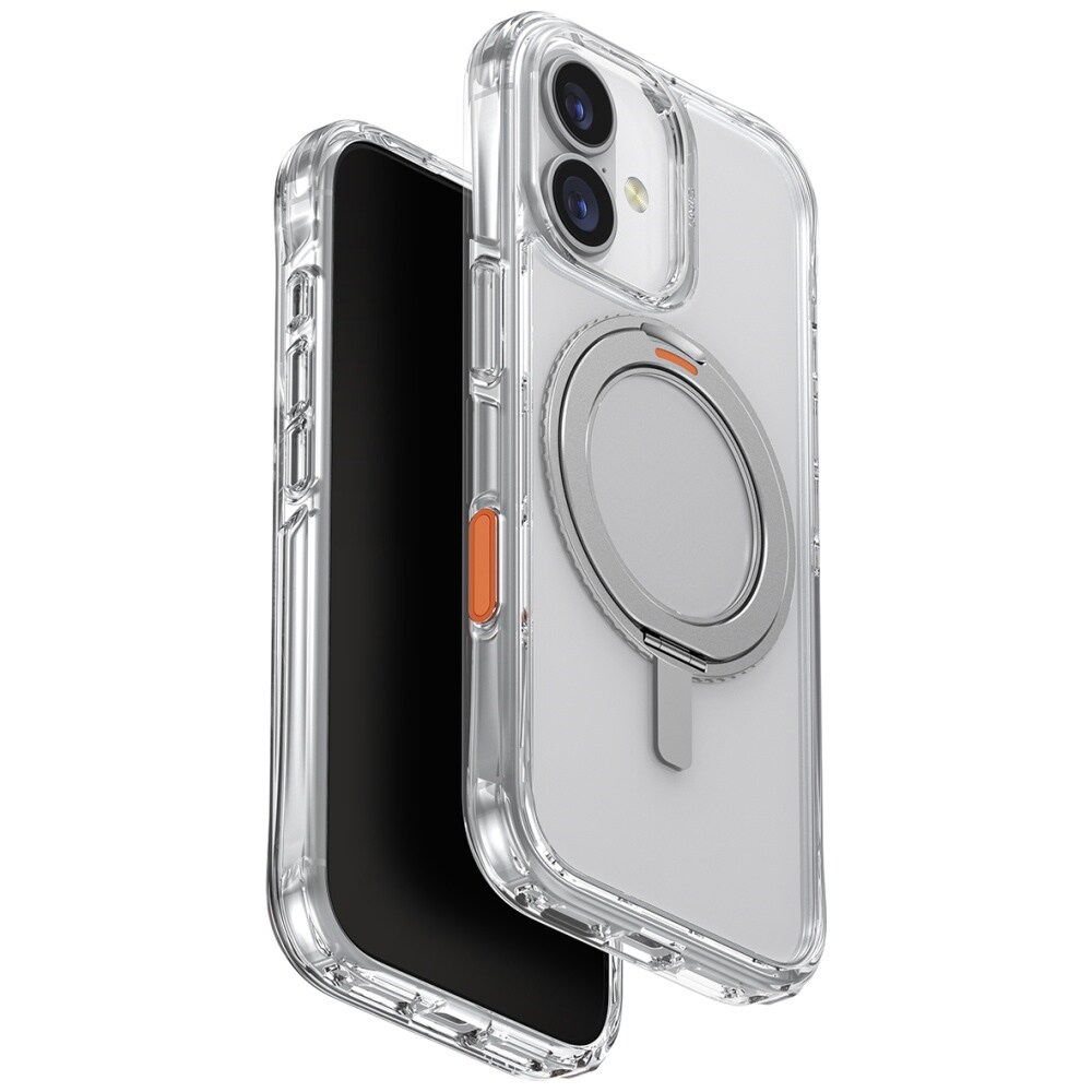 Uniq Swivix 360 – Fodral med vridbart stöd för iPhone 17 – Genomskinligt