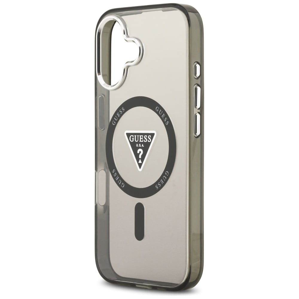 Guess IML-etui med gradient-trekantlogo og MagSafe til iPhone 17 – sort