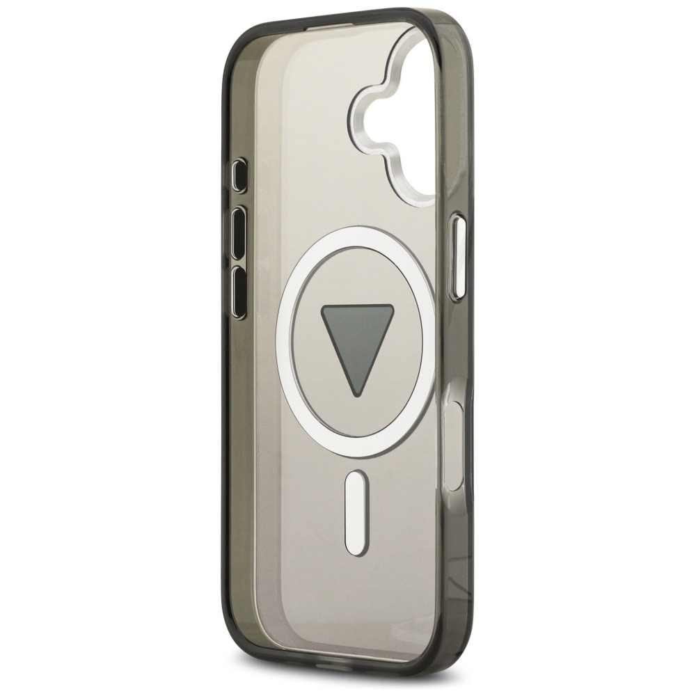 Guess IML-etui med gradient-trekantlogo og MagSafe til iPhone 17 – sort