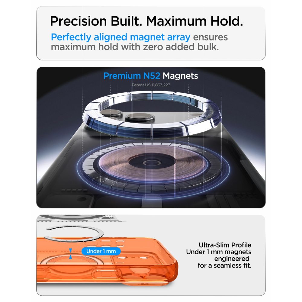 Spigen Ultra Hybrid MagSafe-etui til iPhone 18 Pro Max / 17 Pro Max – Orange