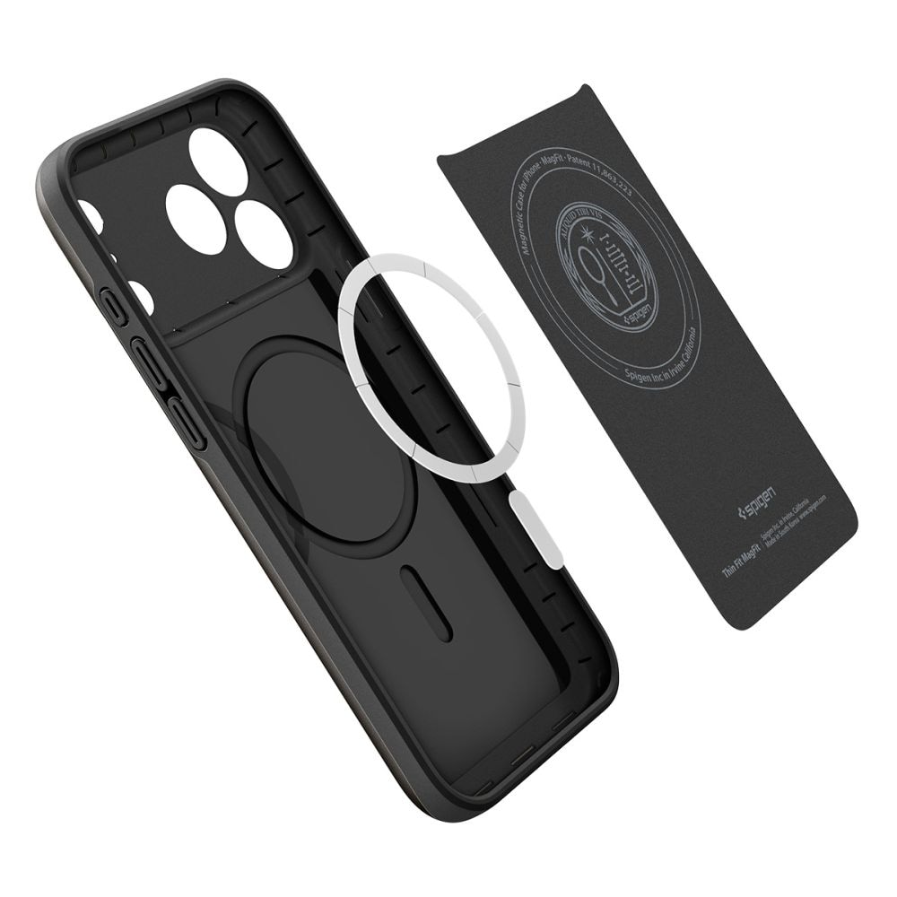 Spigen Thin Fit MagSafe-etui til iPhone 18 Pro Max / 17 Pro Max – Sort