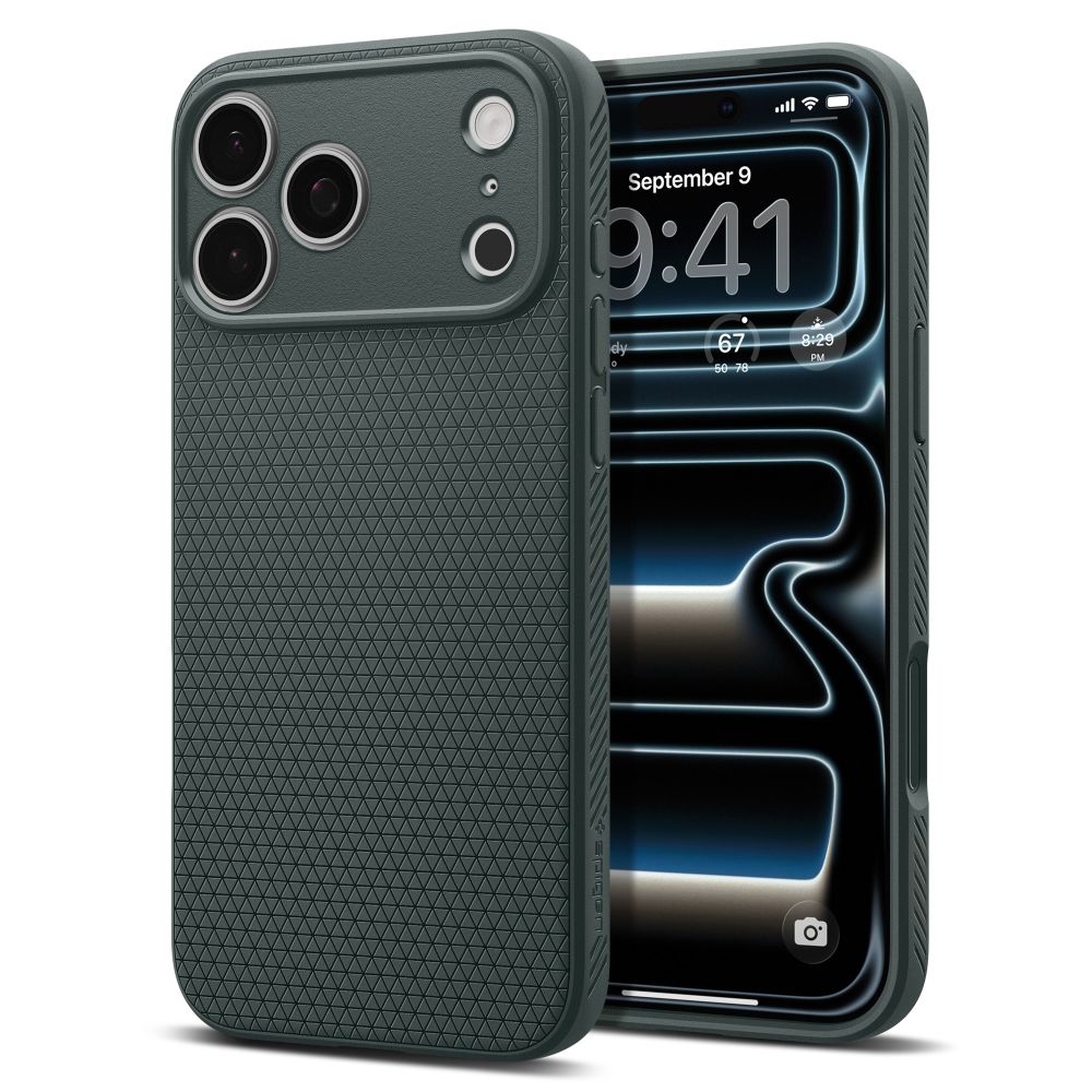 Spigen Liquid Air-fodral för iPhone 18 Pro Max / 17 Pro Max – Grönt