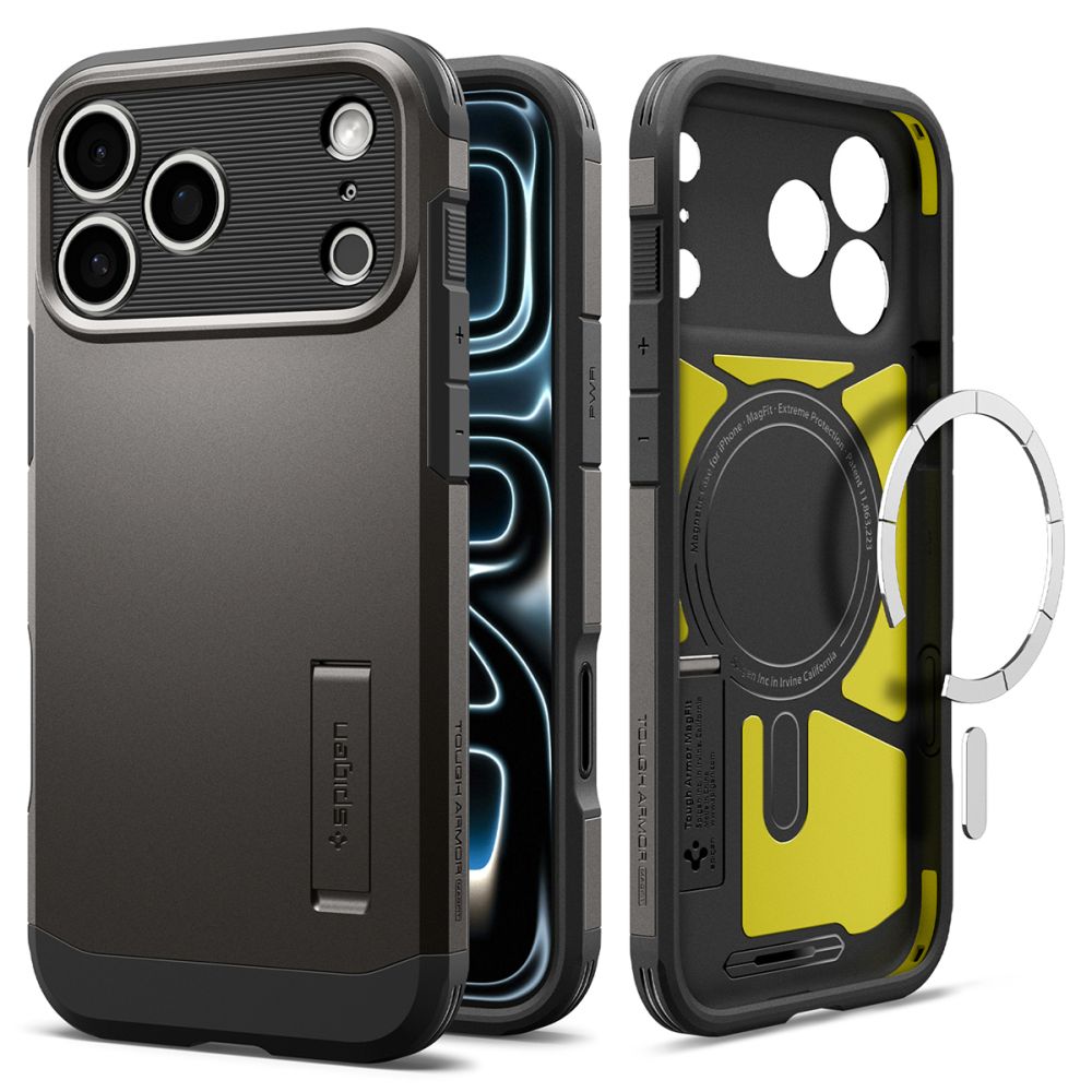 Spigen Tough Armor-fodral för iPhone 18 Pro Max / 17 Pro Max – Svart