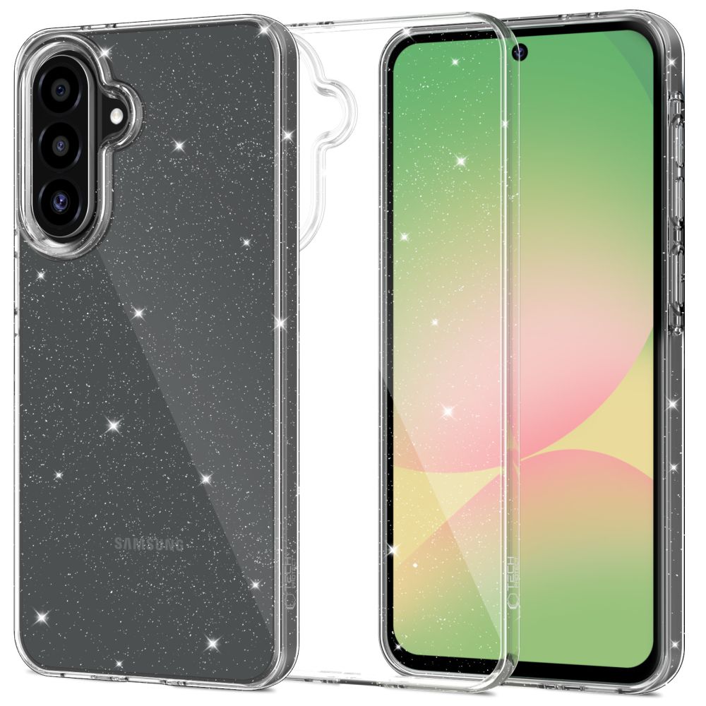 Tech-Protect FlexAir-fodral till Samsung Galaxy A27 5G – Clear Glitter