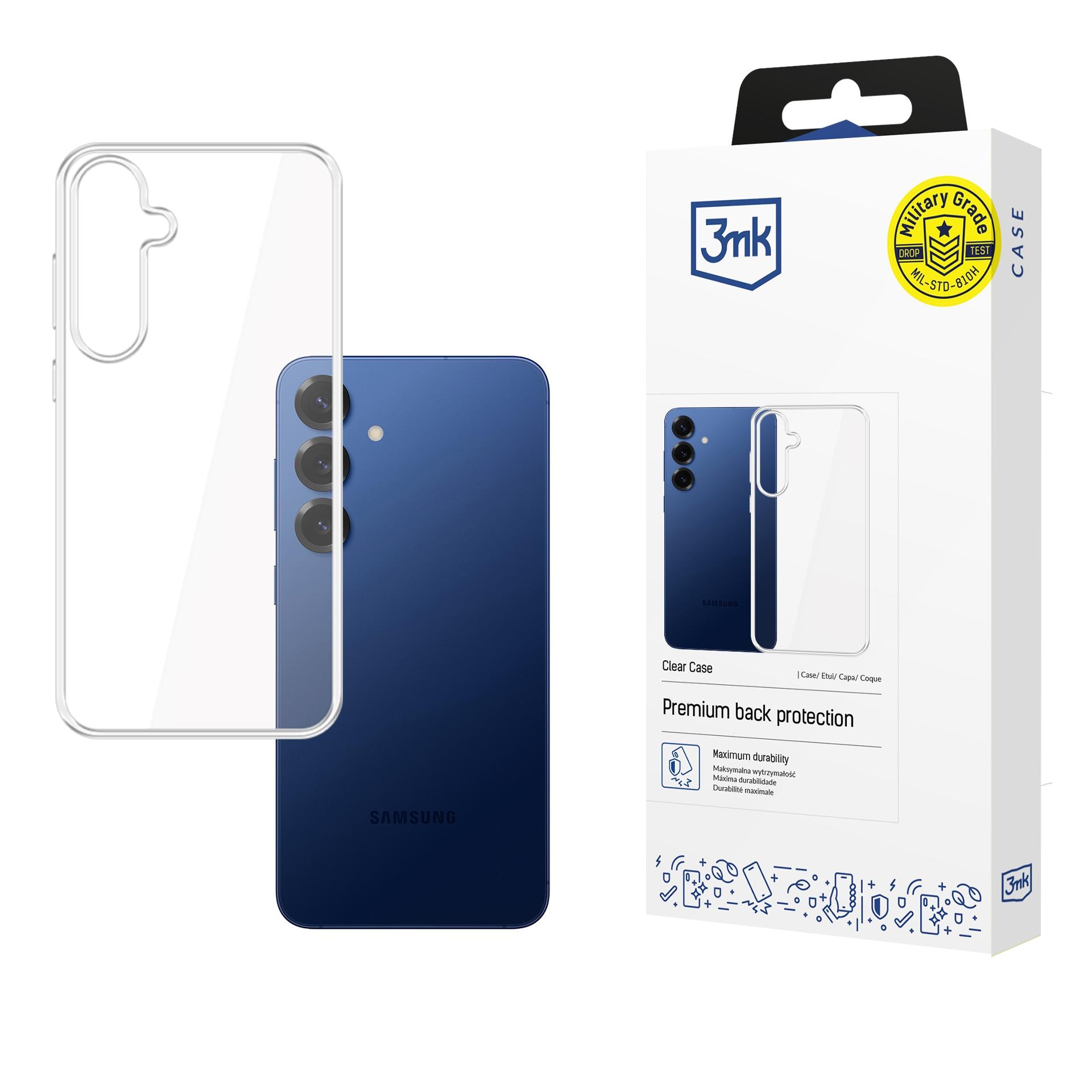 3mk genomskinligt skal till Samsung Galaxy S25 FE – transparent
