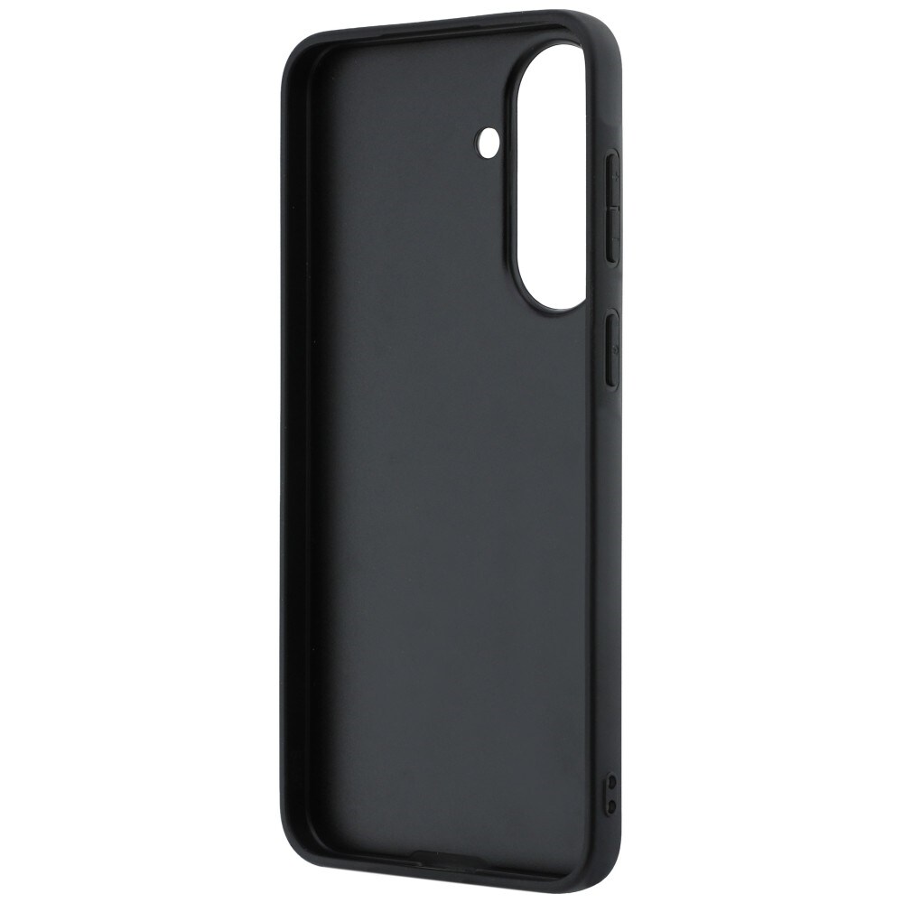 Karl Lagerfeld Saffiano-etui med K&C-logo i metal til Samsung Galaxy A57 5G – Sort
