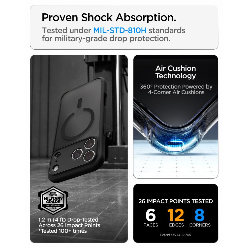 Spigen Ultra Hybrid MagSafe-etui til iPhone 18 Pro Max / 17 Pro Max – frostsort