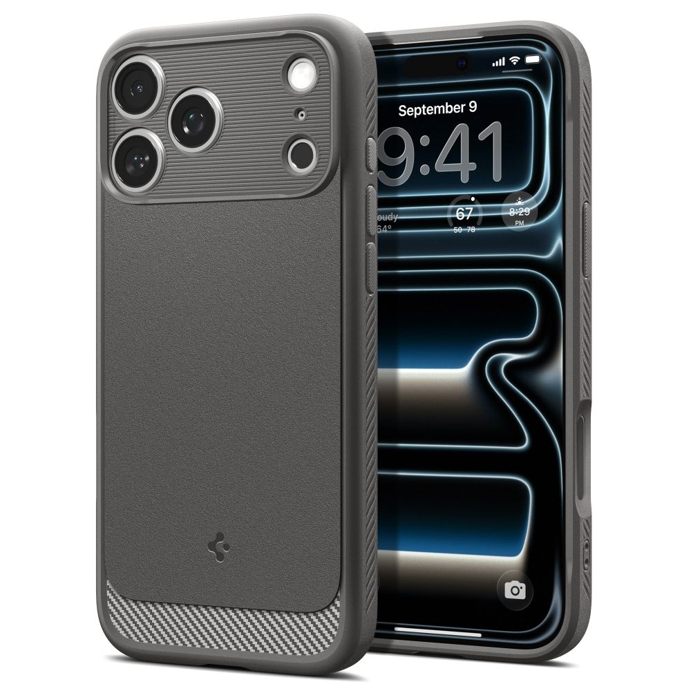 Spigen Rugged Armor MagSafe-etui til iPhone 18 Pro / 17 Pro – Grå