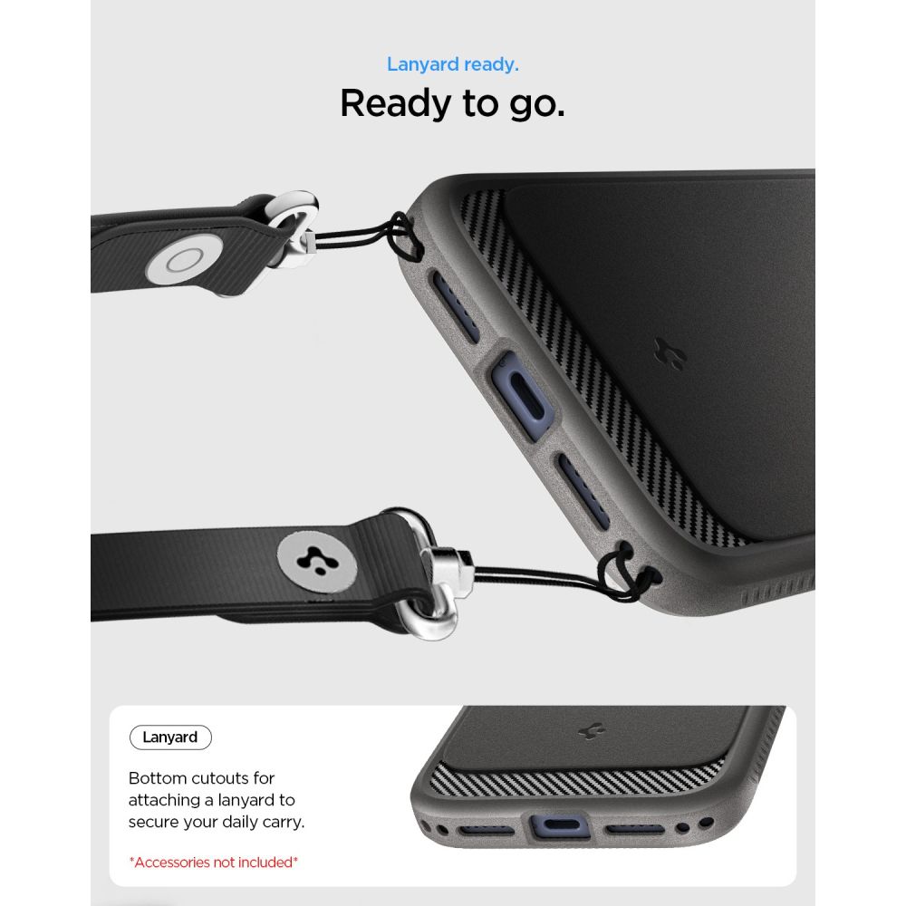 Spigen Rugged Armor MagSafe-etui til iPhone 18 Pro / 17 Pro – Grå