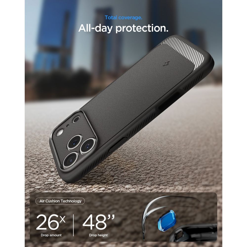 Spigen Rugged Armor MagSafe-etui til iPhone 18 Pro / 17 Pro – Grå
