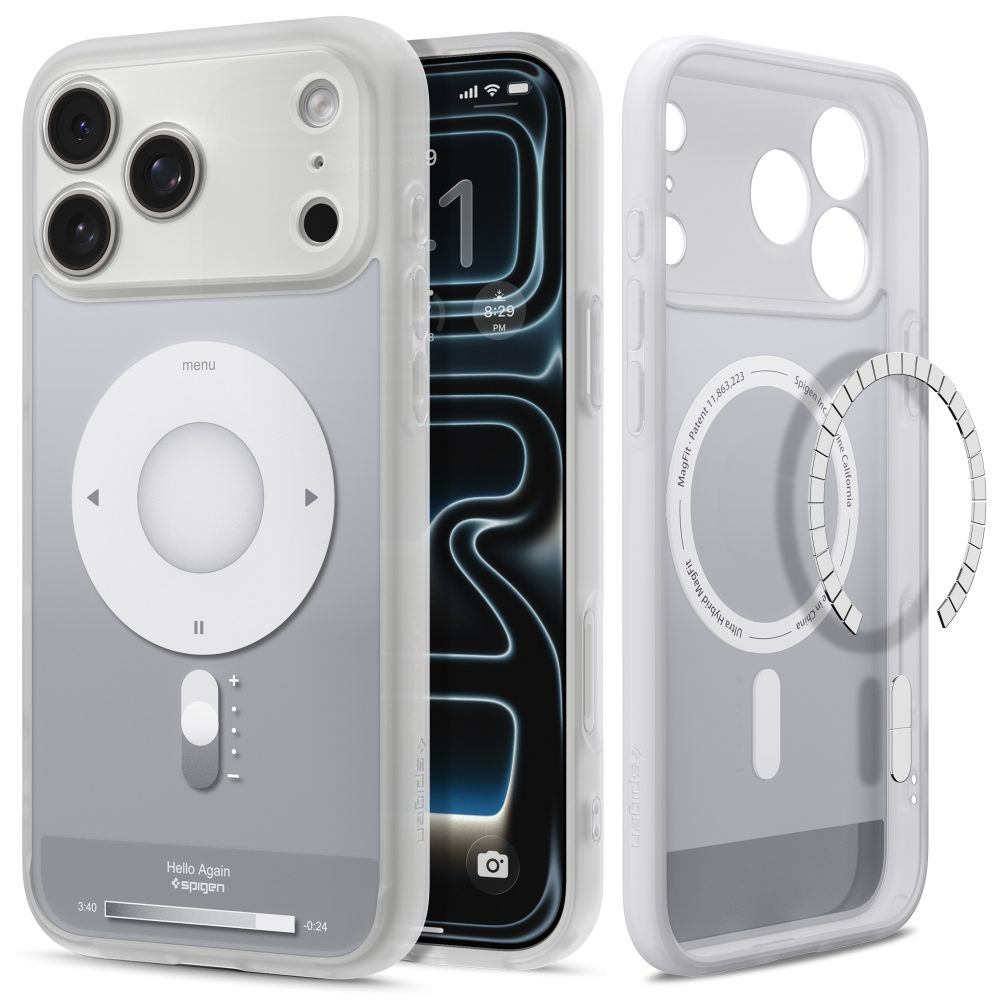 Spigen Ultra Hybrid MagSafe-etui til iPhone 18 Pro / 17 Pro – sølv