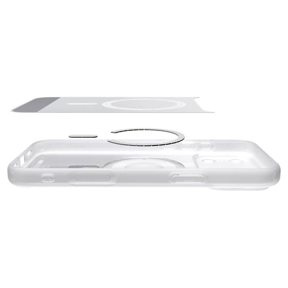 Spigen Ultra Hybrid MagSafe-etui til iPhone 18 Pro / 17 Pro – sølv