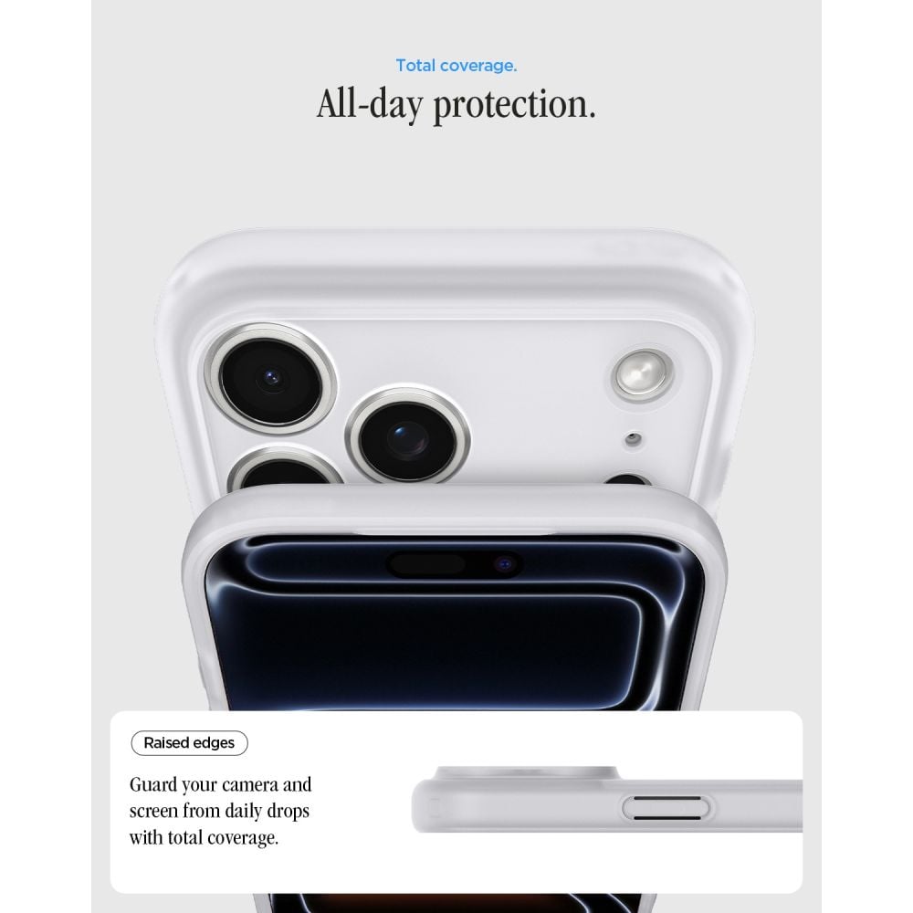 Spigen Ultra Hybrid MagSafe-etui til iPhone 18 Pro / 17 Pro – sølv