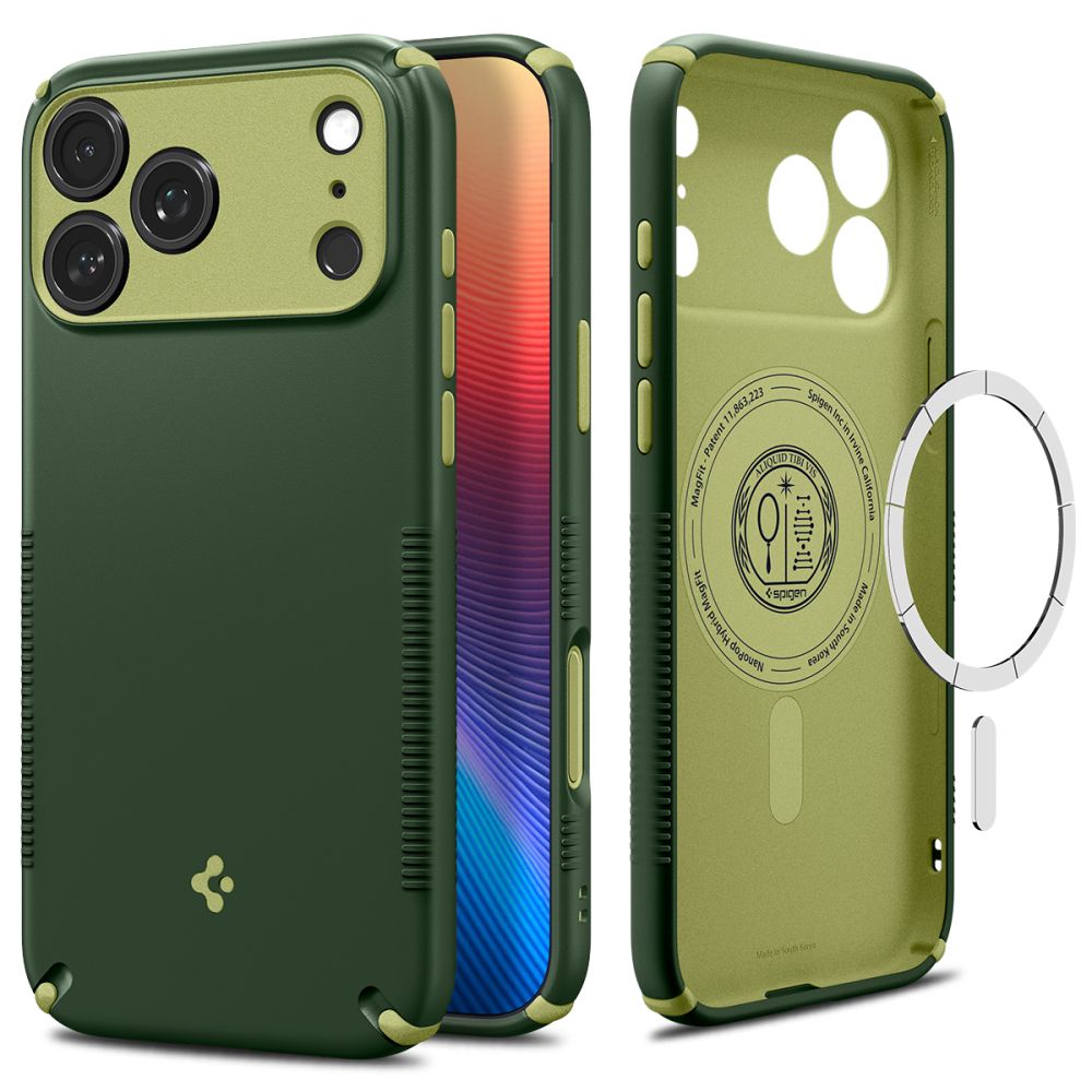 Spigen Nano Pop MagSafe-fodral för iPhone 18 Pro / 17 Pro – Grönt
