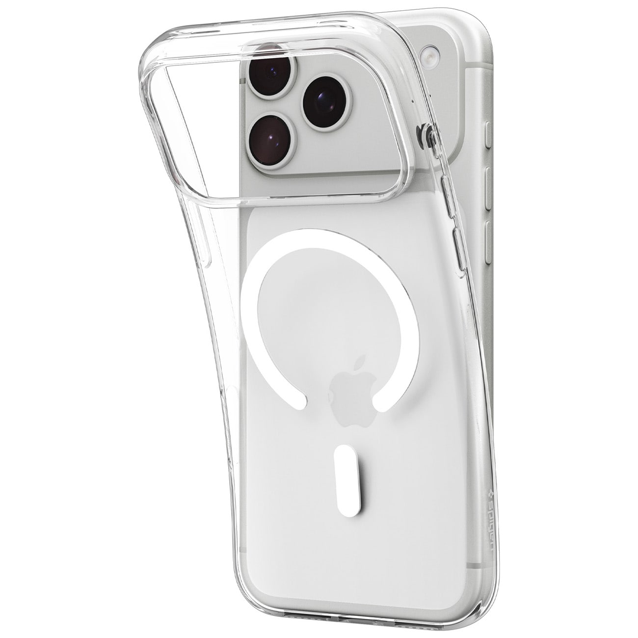 Spigen Liquid Crystal MagSafe-etui til iPhone 18 Pro / 17 Pro – gennemsigtigt og hvidt