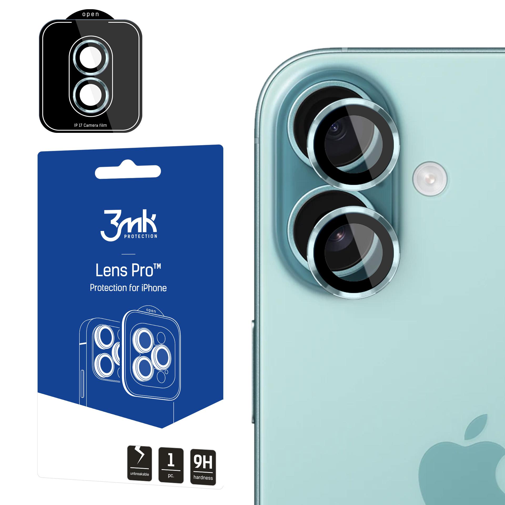3mk Lens Protection Pro härdat glas till iPhone 17 – grönt