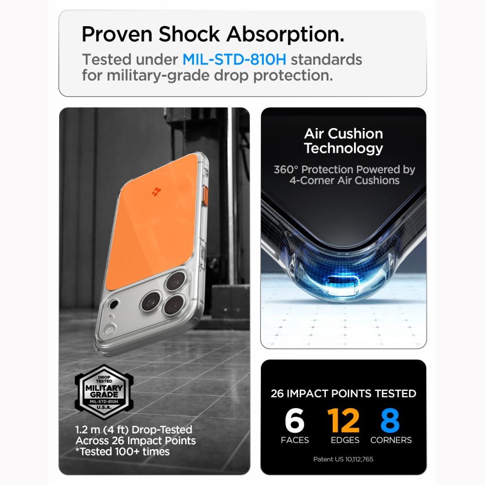 Spigen Ultra Hybrid MagSafe-etui til iPhone 18 Pro / 17 Pro – Orange