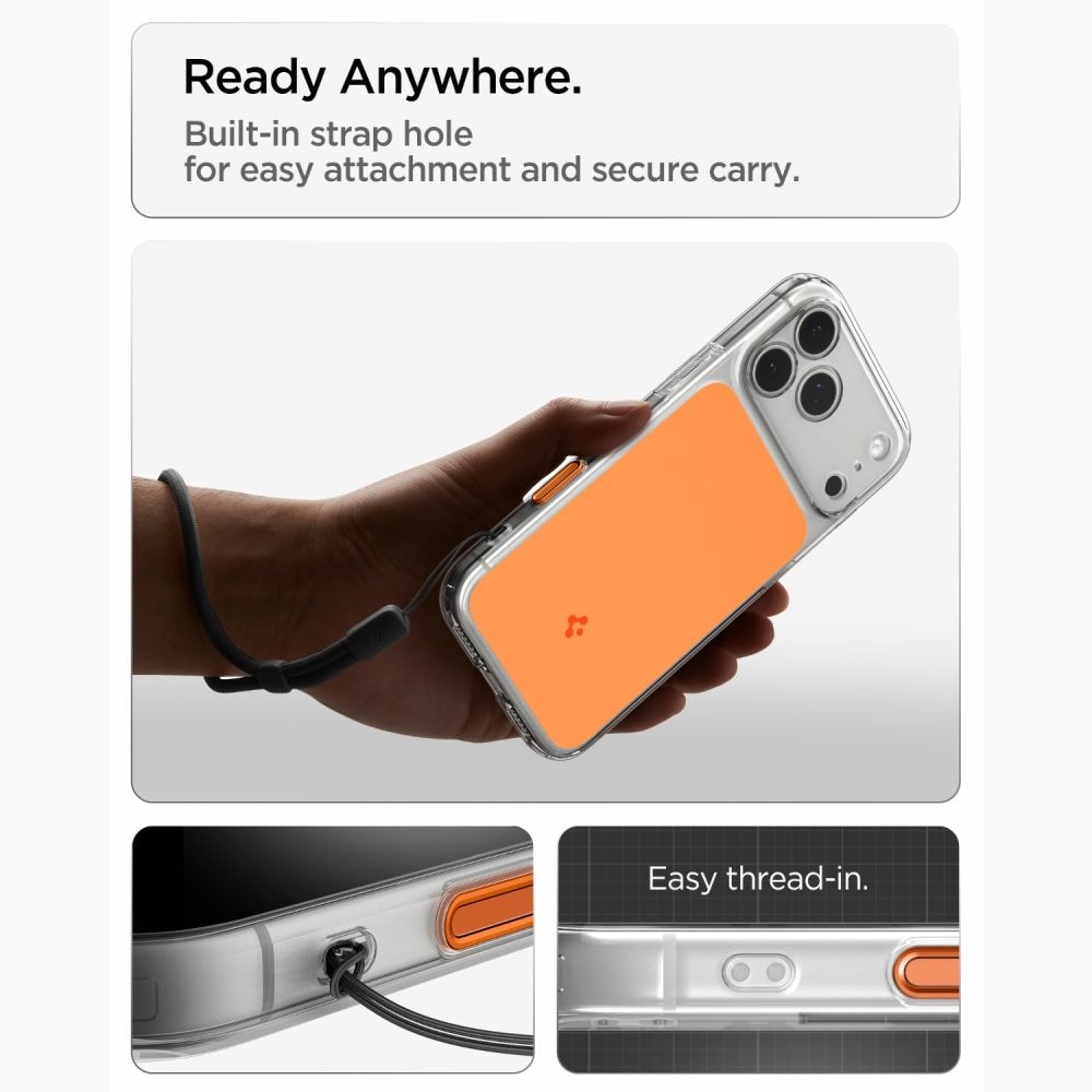 Spigen Ultra Hybrid MagSafe-etui til iPhone 18 Pro / 17 Pro – Orange