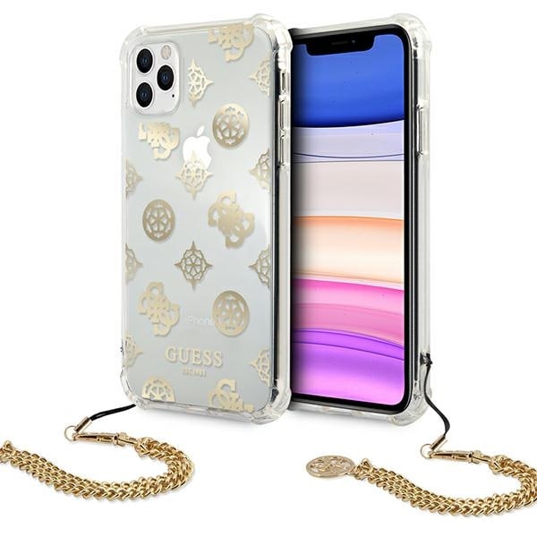 Guess Peony Chain Collection-fodral till iPhone 11 Pro – Guld