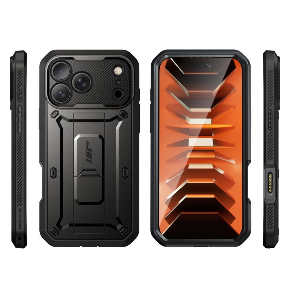 Supcase Unicorn Beetle Pro-etui til iPhone 18 Pro / 17 Pro – Sort